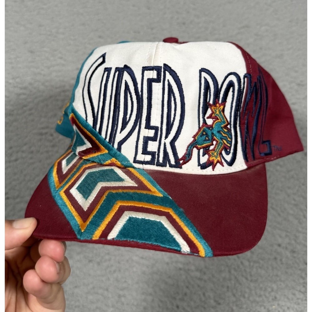 Vintage 90s Logo 7 Super Bowl XXX Snapback Hat Sun Devil Stadium‎ NFL Aztec Cap
